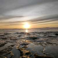 Sunset in Suluban Beach Uluwatu Bali 