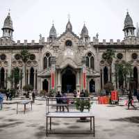 Chinese temple with Gothic elements in Wuhan