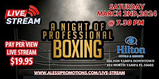 A NIGHT OF PROFESSIONAL BOXING | 211 N Tampa St