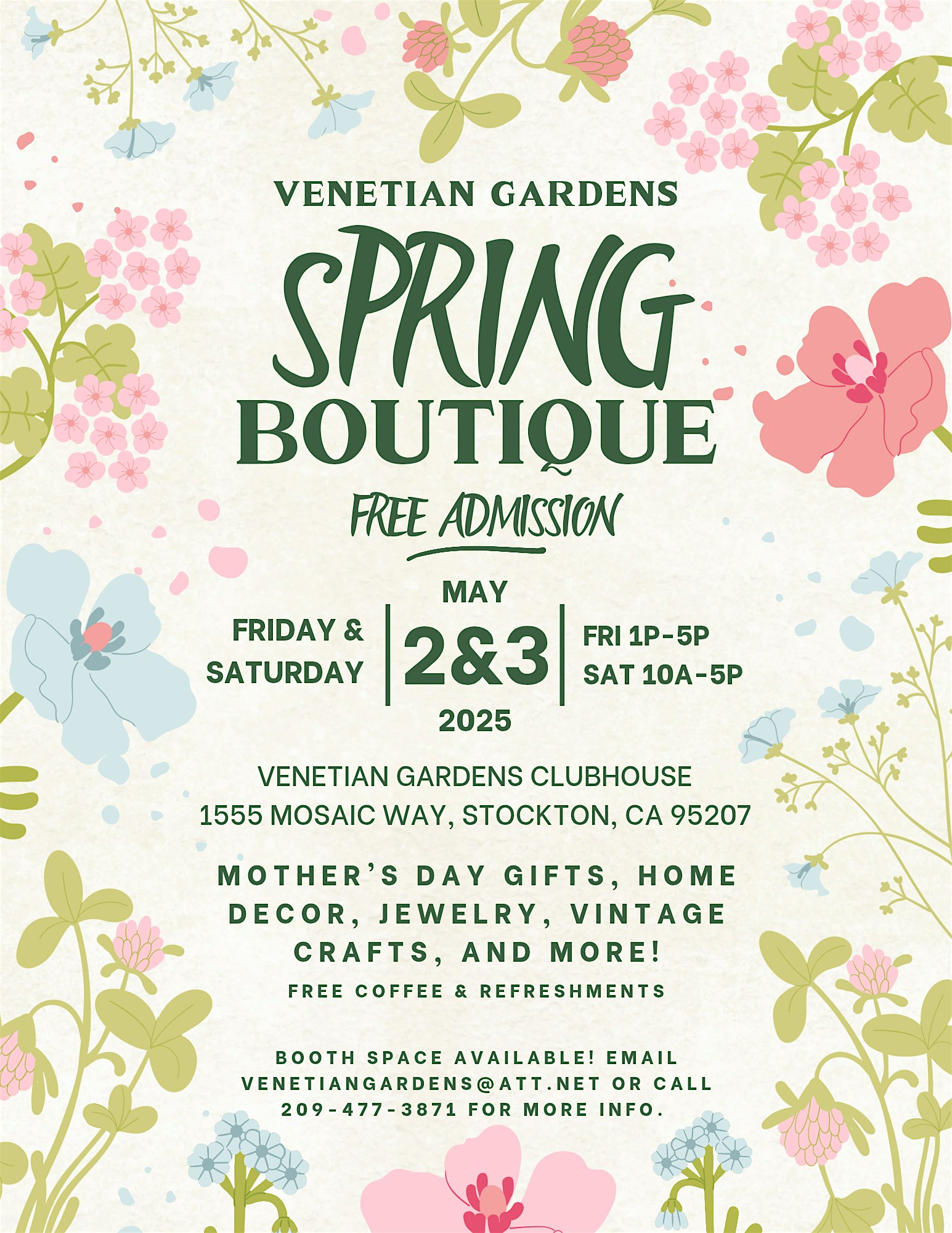 Venetian Gardens Spring Boutique | Venetian Gardens Homeowners Association