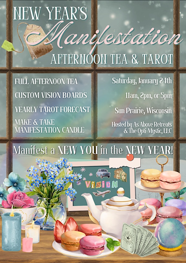 New Year’s Manifestation Tea & Tarot | The Opti-Mystic (Bubble Tea Cafe, Apothecary & Metaphysical Gift Shop)