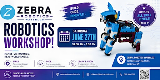 STEM Robotics & Coding Workshop | Zebra Robotics Waterloo | 620 Davenport Rd unit 5