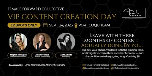 VIP Content Creation Event with Ready To Launch + The Marketing Club | 809 Village Dr