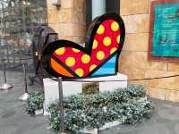 Cartoon art sculptures at Sentosa Island