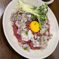 韓国/ソウル【広蔵市場】ミシュランのお店！プチョンユッケ