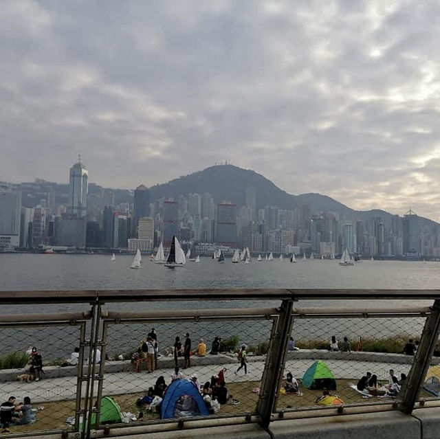 A Fantastic sunset at West Kowloon park 