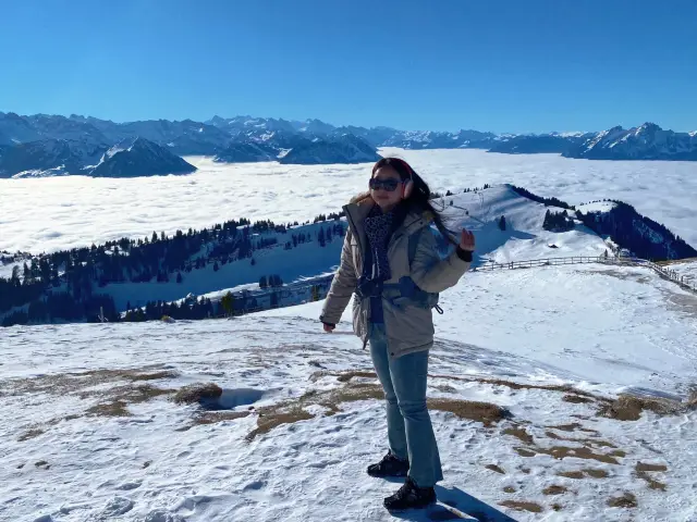 스위스 리기산에서 눈썰매 타기 🇨🇭