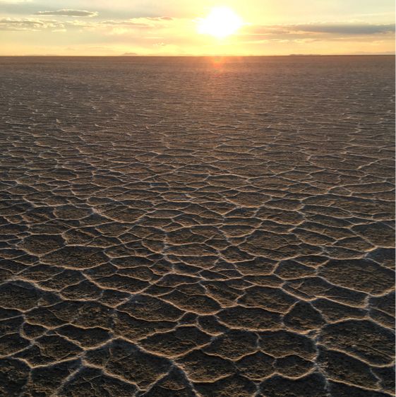 driving on the world’s largest salt flat