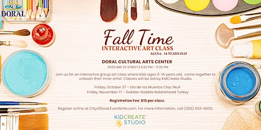 Interactive Art Class - Ages 6-14 Years Old | Doral Cultural Arts Center