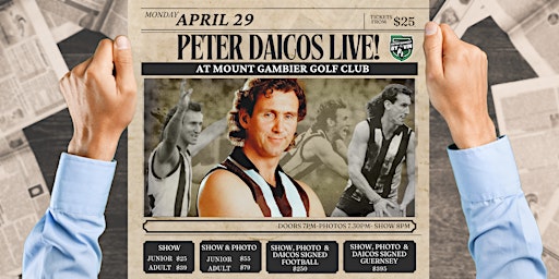Peter Daicos LIVE at The Mount Gambier Golf Club! | The Mount Gambier Golf Club