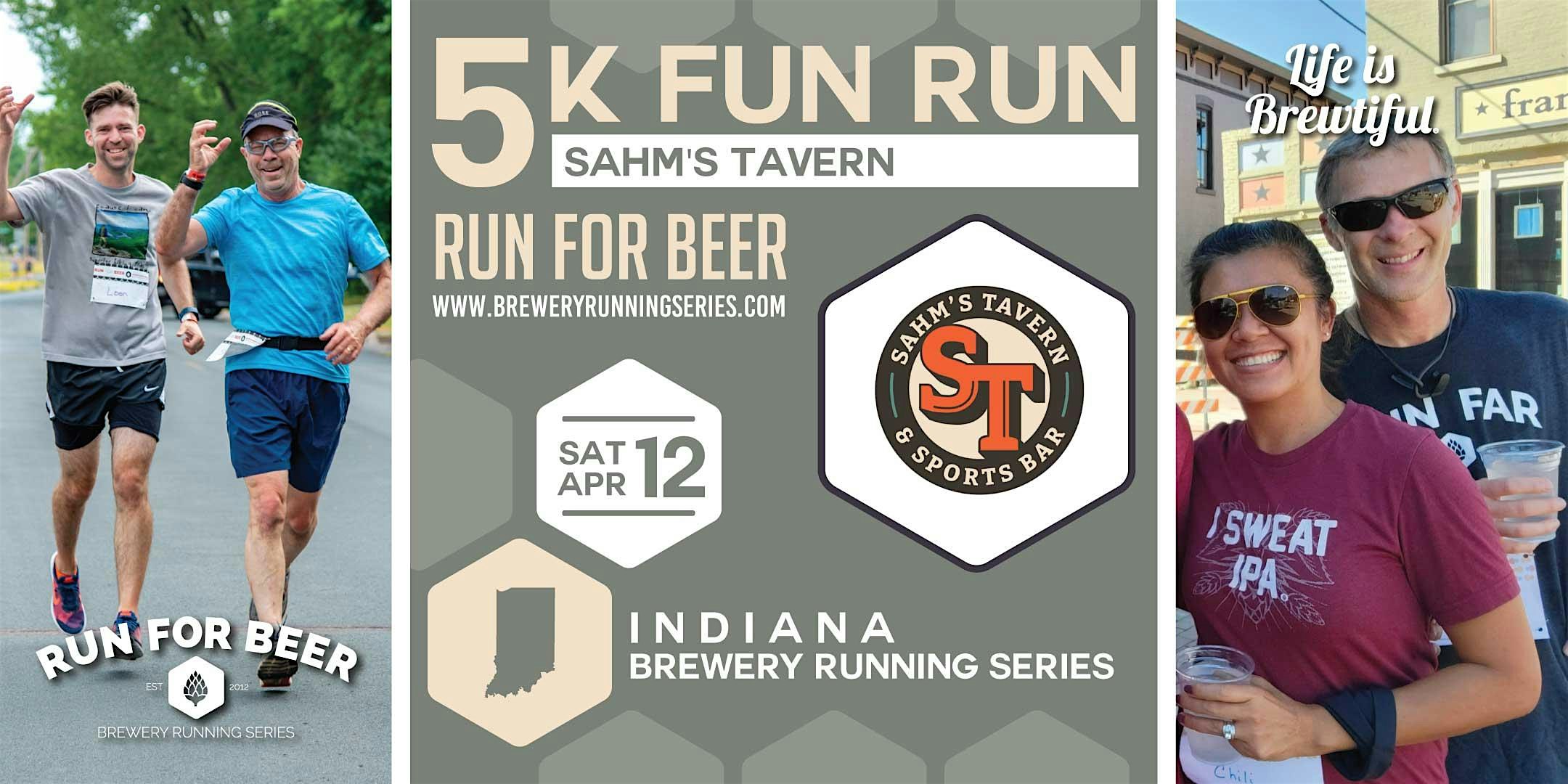 5k Beer Run x Sahm’s Tavern | 2025 Indiana Brewery Running Series | Sun ...