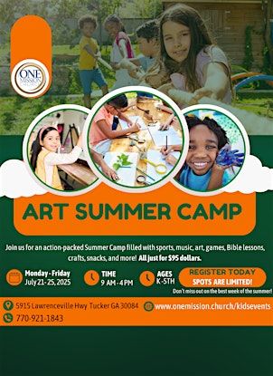 ART SUMMER CAMP 2025 | One Mission Church (formerly Lilburn Alliance Church)