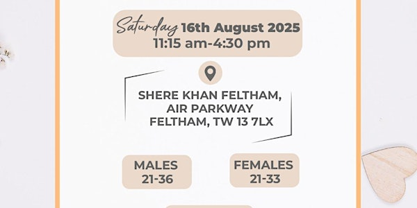 Muslim Marriage Events London - Bengali Event | Shere Khan Feltham