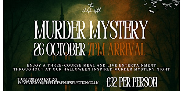 'Haunted House': A Halloween Murder Mystery | Britannia Adelphi Hotel