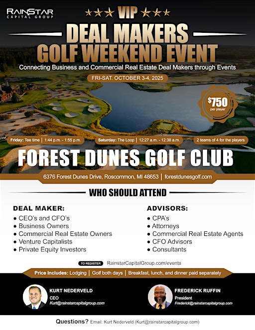 VIP Golf Weekend October 3-4 - Forest Dunes Golf Club | Forest Dunes Golf Club