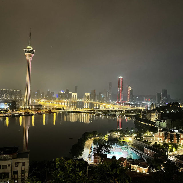Macau tower seen from Penha hill Macau tower seen from Penha hill