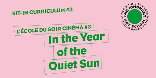 L’École du soir Cinéma #3 | Cooper Gallery