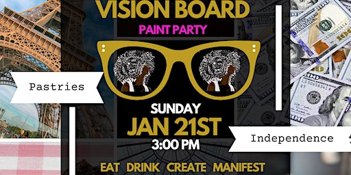 Vision Board Paint Party | Holy Rollie Pastry Shop, Regent Boulevard, Irving, TX, USA