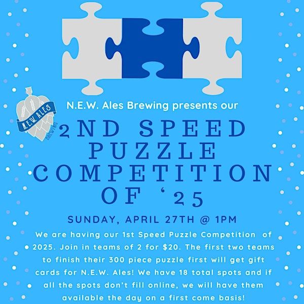 2nd Speed Puzzle Competition | N.E.W. Ales Brewing, Manchester Avenue, Middletown, OH, USA