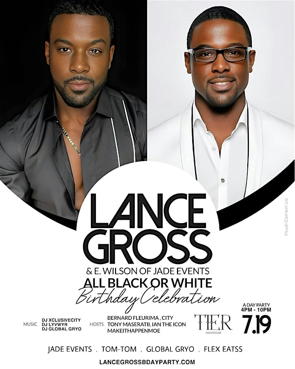 ORLANDO - ACTOR LANCE GROSS ALL BLACK or WHITE BIRTHDAY CELEBRATION | Tier Nightclub