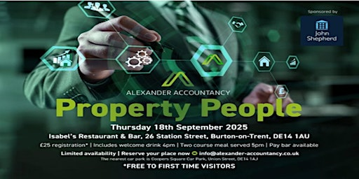 Property People Burton - Alexander Accountancy | Isabel's Restaurant & Bar