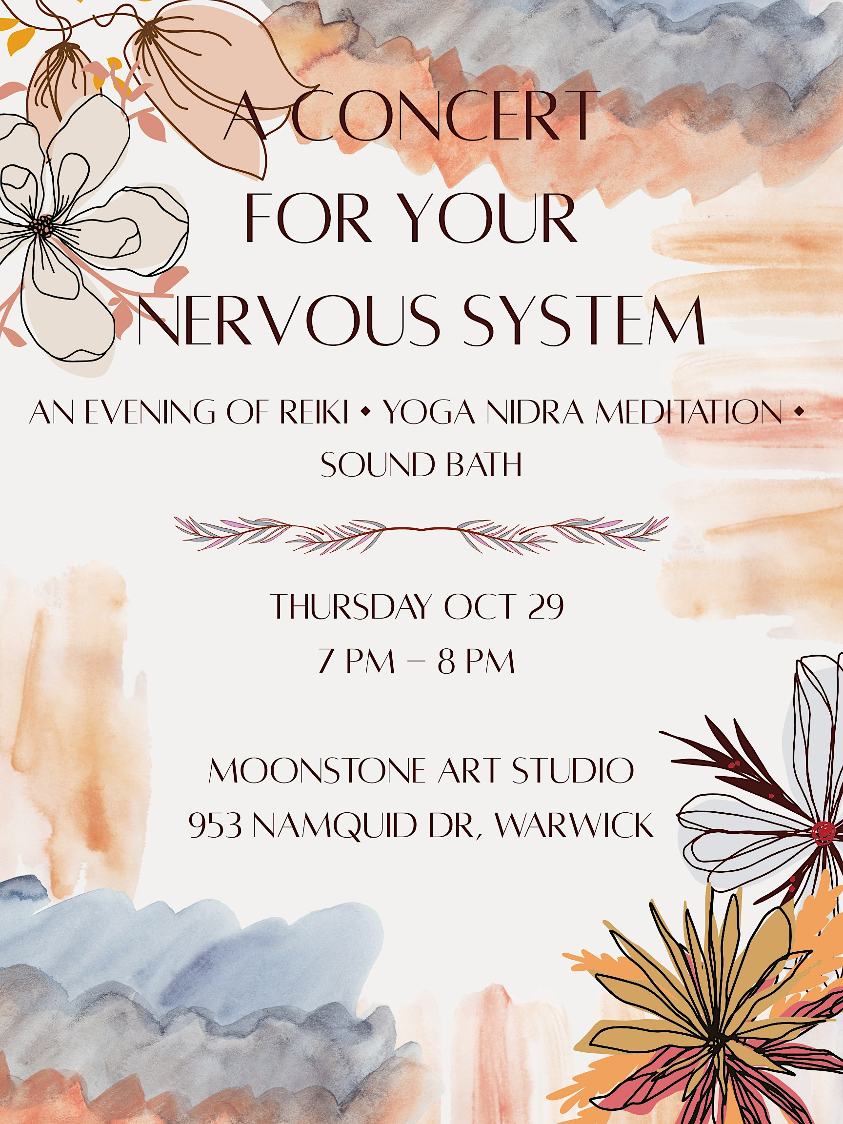 A Concert for Your Nervous System | MoonStone Art Studio, Namquid Drive, Warwick, RI, USA