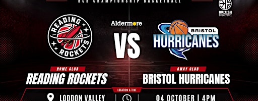 BCB LEAGUE |  Aldermore Reading Rockets vs Bristol Hurricanes | Loddon Valley Leisure Centre