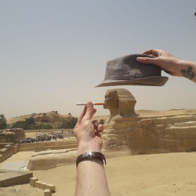 Cigarette time with the Great Sphinx of Giza.