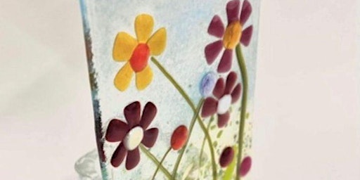 International Women's Day Fused Glass Floral Candle Holder | Flowerfield Arts Centre