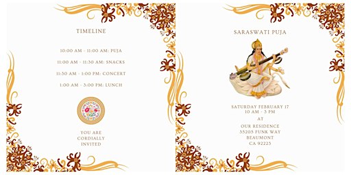 Saraswati Puja - 2024 | 35205 Funk Wy