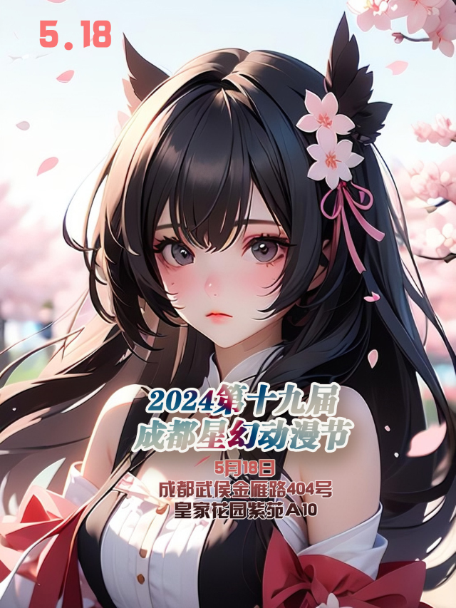 2024第十九屆成都星幻動漫節｜展覽休閒 | 成都武侯金雁路404號皇家別墅紫苑A10