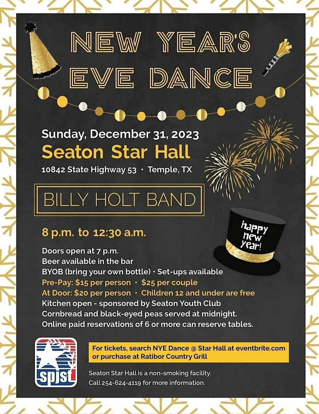 NYE Dance | SPJST-Seaton Star Hall