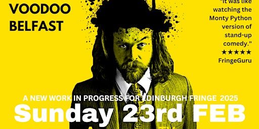 PAUL CURRIE - DADA’DOJO (a work in progress) at Voodoo Belfast 23/2/25 | Voodoo Belfast