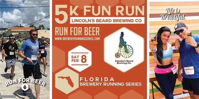 5k Beer Run x Lincoln's Beard | 2025 Florida Brewery Running Series | Lincoln's Beard Brewing Co.
