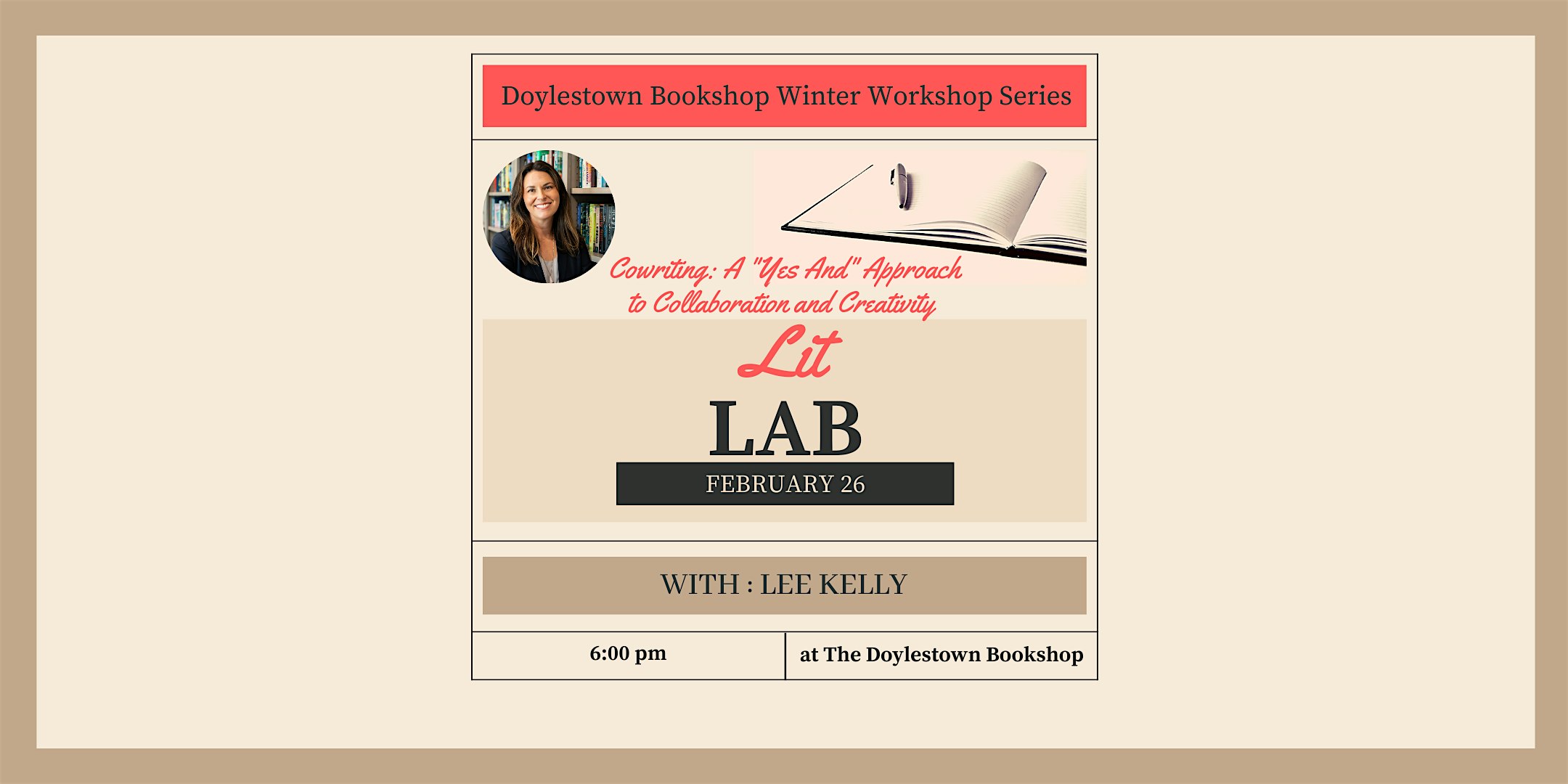 Lit Lab: Winter Workshop Series with Lee Kelly | The Doylestown Bookshop