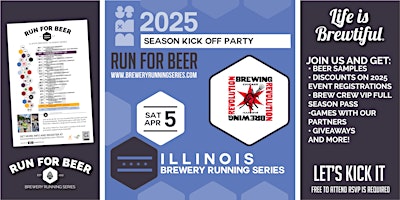 Kick Off Party I 2025 IL Brewery Running Series | Revolution Brewing - Brewery & Taproom