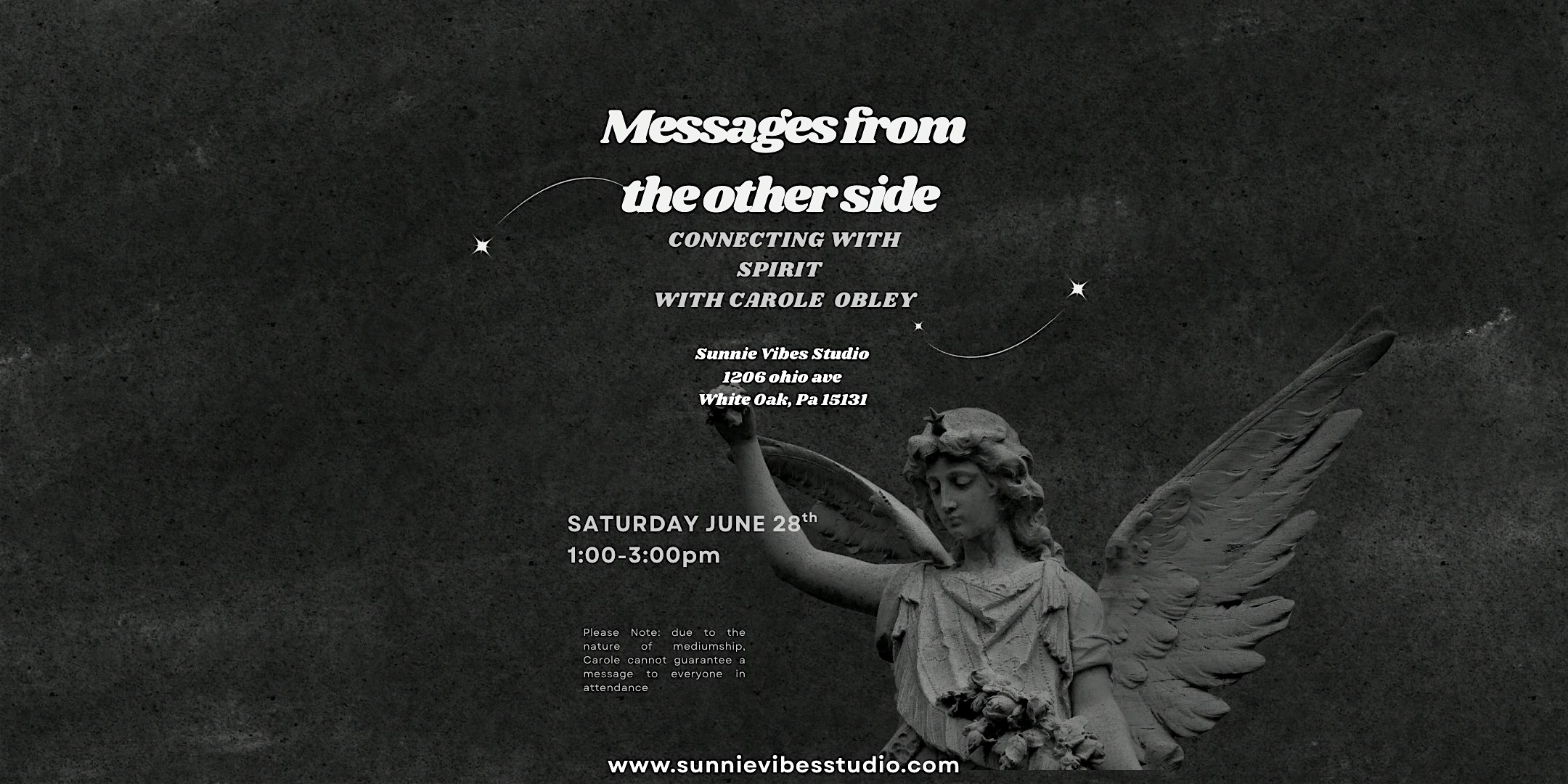 Messages from the other side with Medium  Carole Obley | Sunnie Vibes Studio Yoga & Wellness