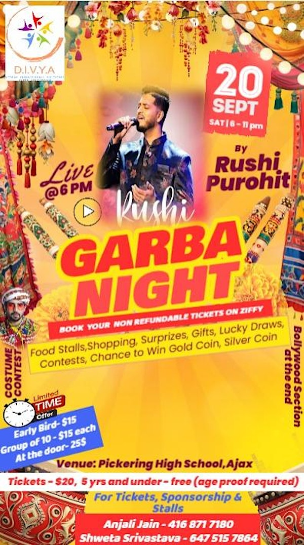 Garba Night - Durham Ontario | Pickering high school