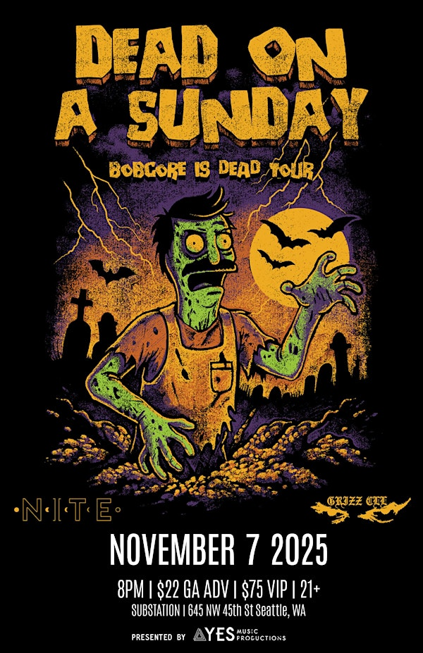 YES Music Productions presents Dead On A Sunday plus special guests | Substation