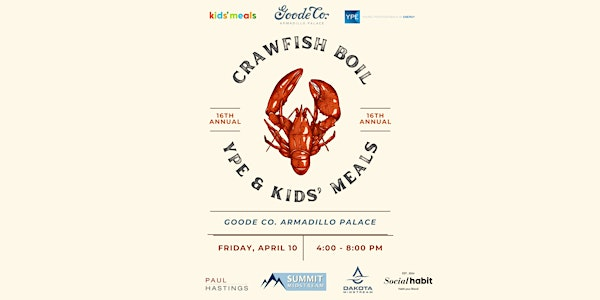 YPE  & Kids' Meals Crawfish Boil & Concert | Goode Company Armadillo Palace