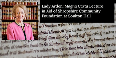 Lady Arden at Soulton Hall: Magna Carta Charity Lecture | Soulton Hall