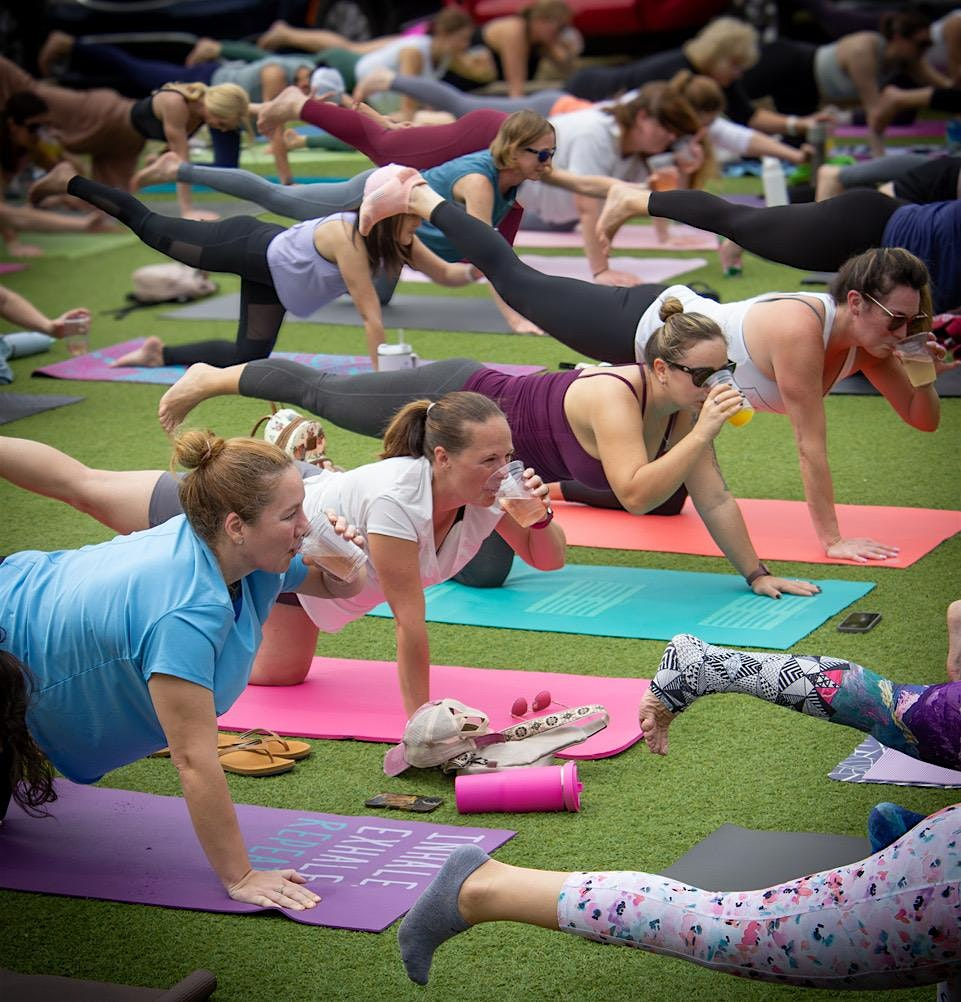 Mimosa Yoga for our 8th Birthday | Lazy Creek Taphouse | Lazy Creek Taphouse