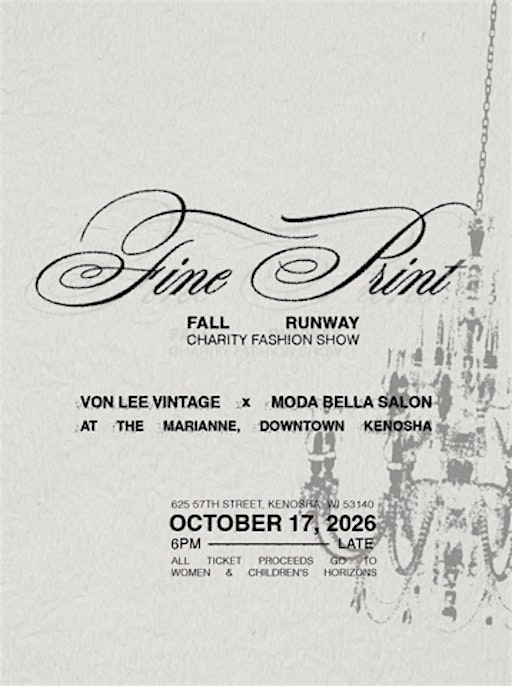 Fine Print a Kenosha Charity Fashion Show | The Marianne