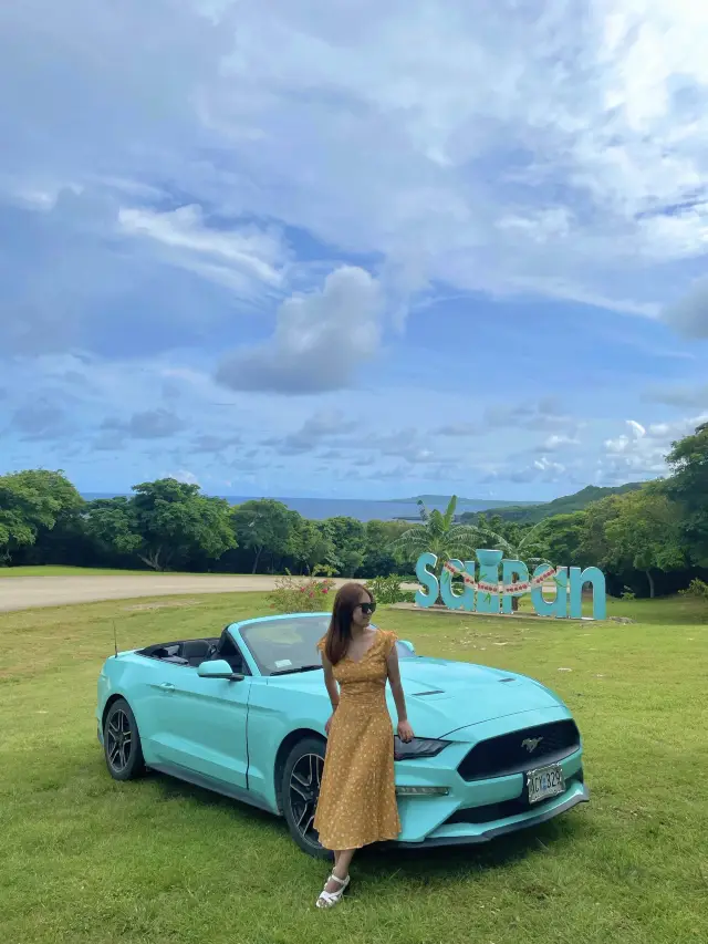 사이판 여행 필수 오픈카, 머스탱 렌트🐎