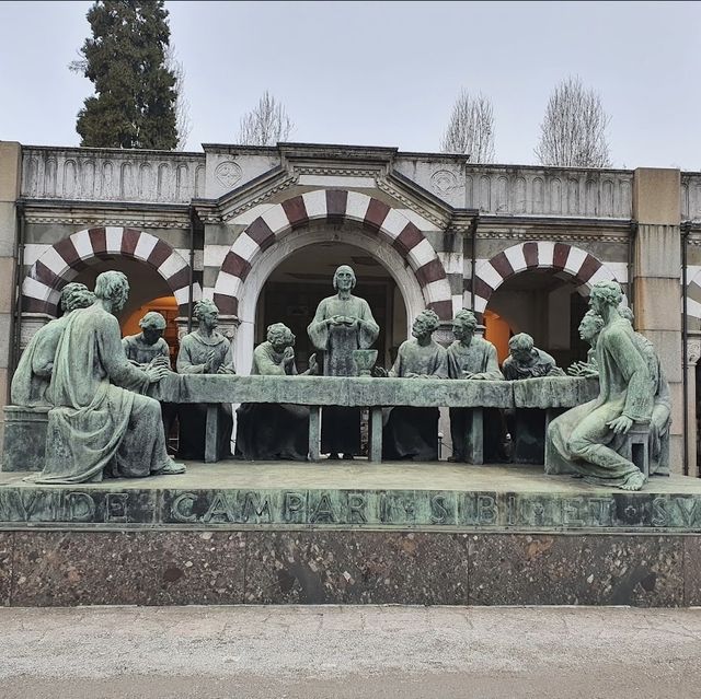 Cemetery visit on a holiday 
