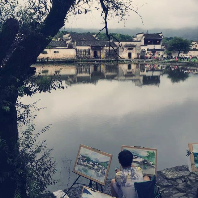 Step in live painting: Hongcun village 宏村