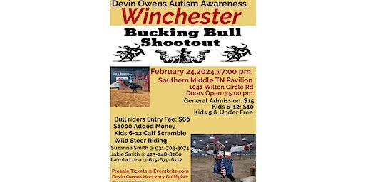 Devin Owens Autism Awareness Winchester Bucking Bull Shootout | Southern Middle Tennessee Pavilion