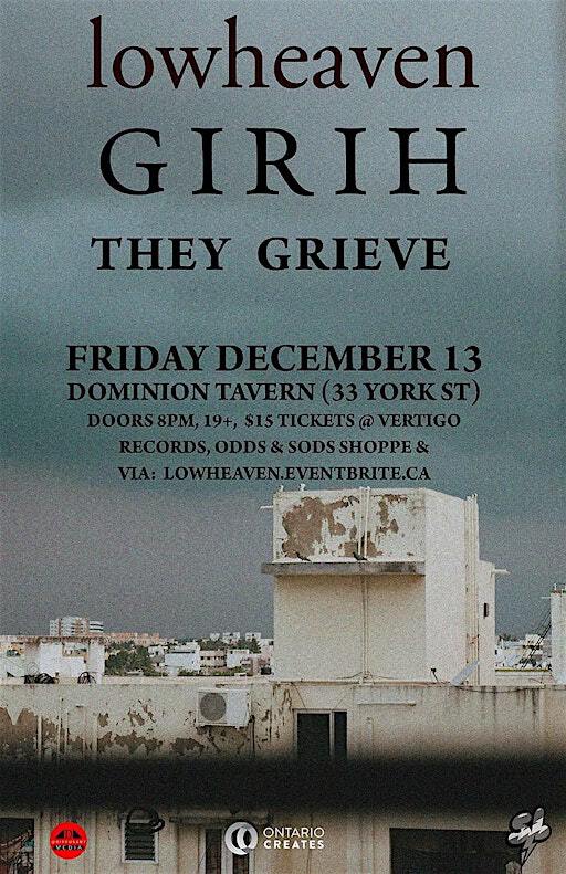 Lowheaven, Girih, They Grieve | Dominion Tavern