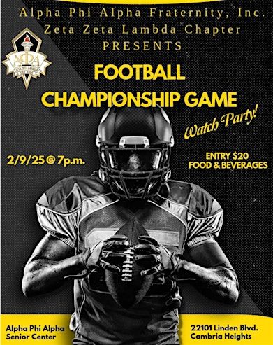 NFL Championship Game Watch Party | Alpha Phi Alpha Center