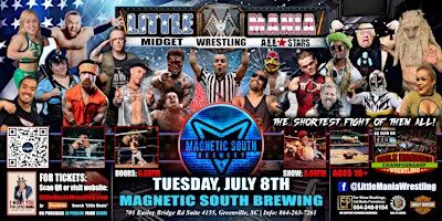 Greenville, SC - Little Mania Midget Wrestling @ Magnetic South Brewing | Magnetic South Brewery Greenville